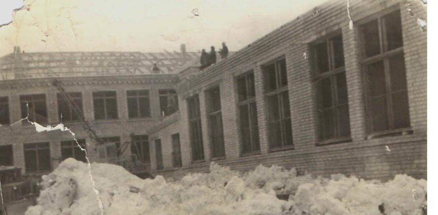 Строительство школы 1971 год..